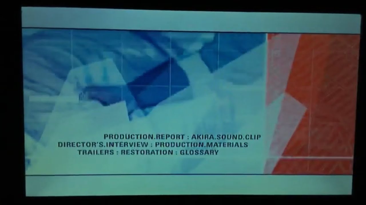 Opening to Akira 2001 DVD The Special Edition Disc 2