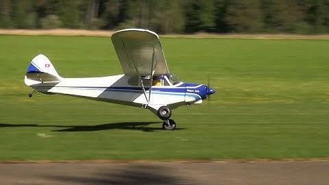 ONE WHEEL TOUCH AND GO HUGE PIPER SUPER CUB PA-18 RC SCALE MODEL AIRPLANE