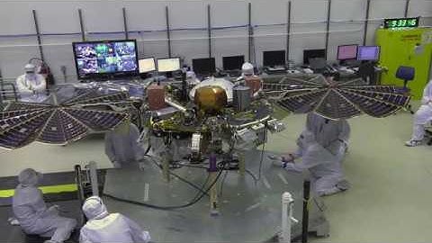 Video file: NASA InSight Solar Array Deployment Test