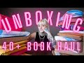 Huge unboxing  book haul 40 books 