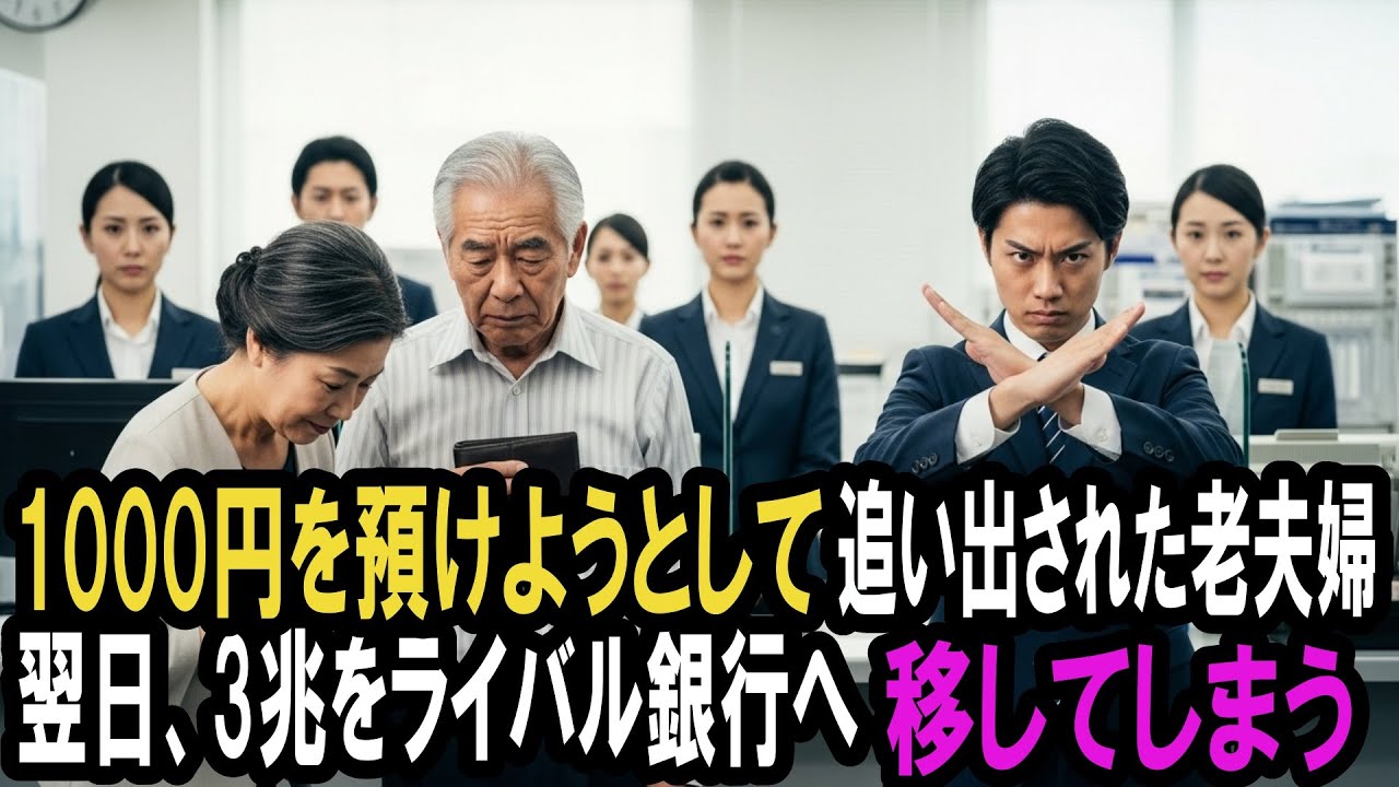 1000円札1枚を預けに来ただけで追い出された老夫婦──翌日、3兆円がライバル銀行へ移され支店が騒然…