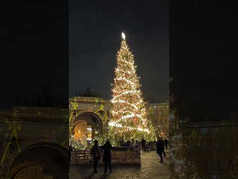 Петербург предновогодний. Ëлка на Дворцовой площади. 26.12.2023