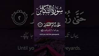 "Surah At-Takathur 🕋 | Alhakumut Takasur | Beautiful Quran Recitation"