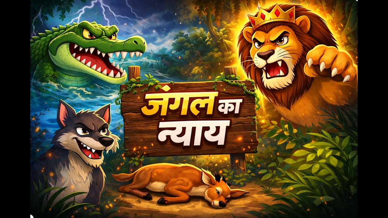 जंगल का न्याय | hindi cartoon video | jungle safari |