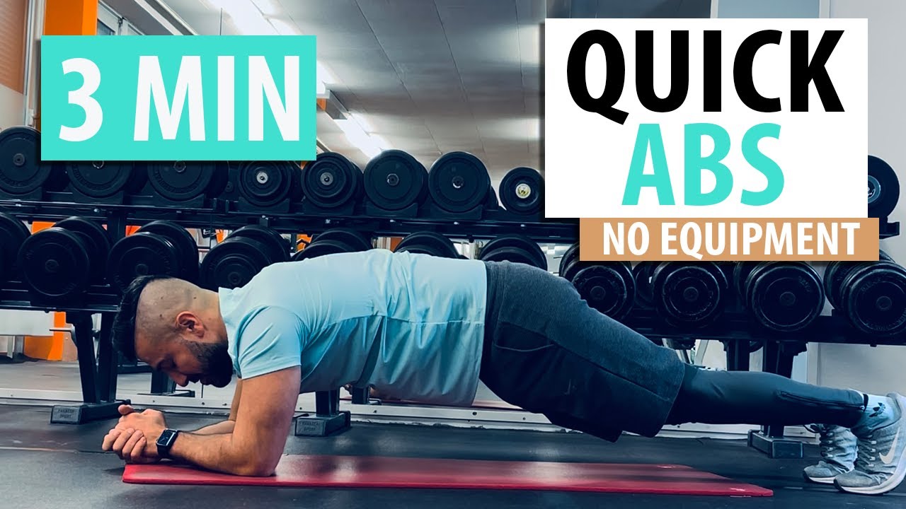 3-Minute Quick Abs Workout (No Equipment) | Quick & Intense Core Burn 🔥 ...