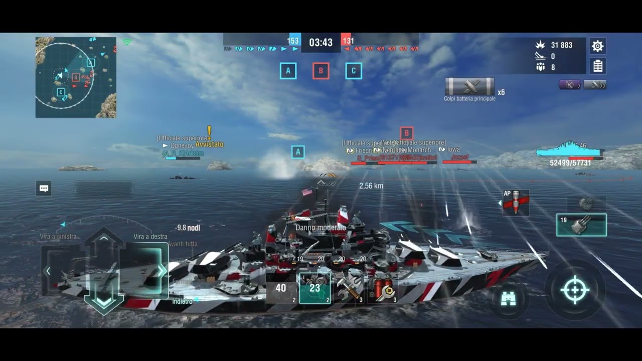 Tier IX American Battleship “Minnesota” Gameplay - World of Warships Blitz