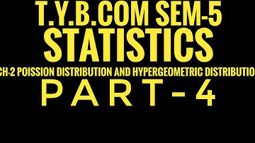 #4 Hypergeometrc Distributions, Formula of Hypergeometric Distribution, T.Y.B.com Sem-5 Statistics