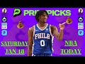 NBA Best Bets TODAY | Saturday January 18 2025 | Player Props + Parlays + Predictions | FREE Picks