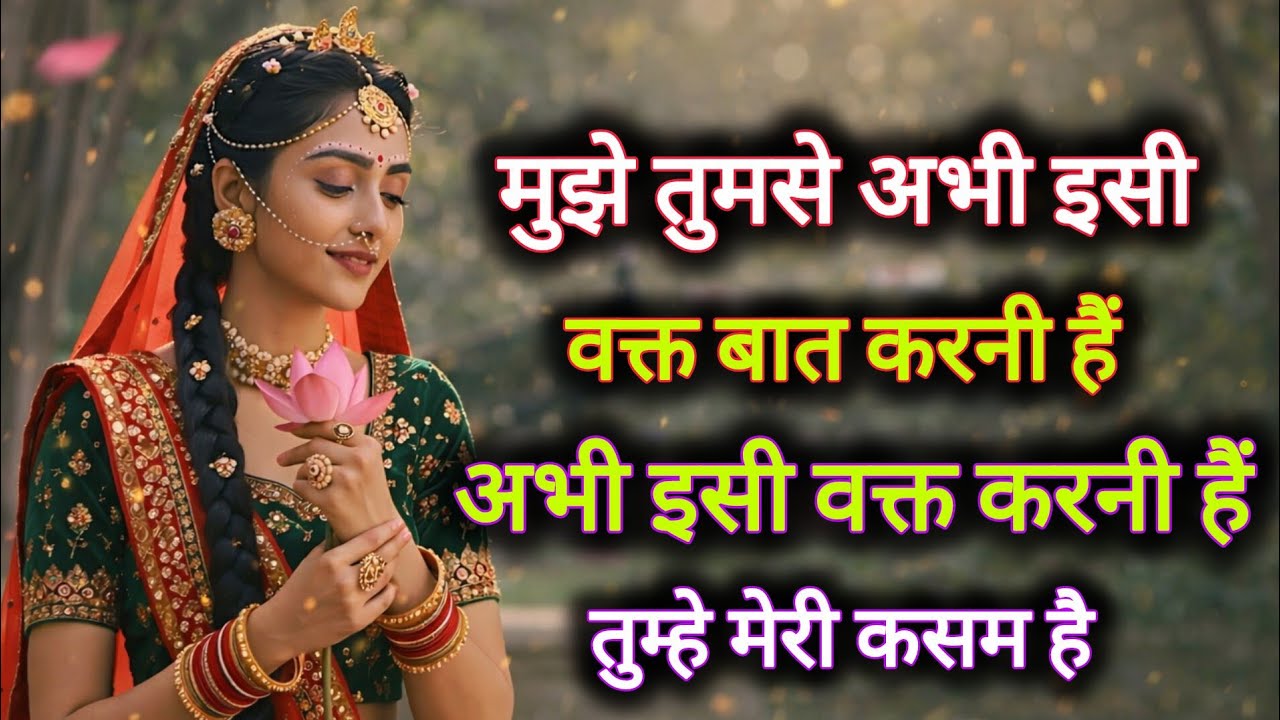 मुझे तुमसे अभी इसी वक्त बात करनी हैं तुम्हे मेरी कसम है...🌺 radharani ka sandesh 🌺