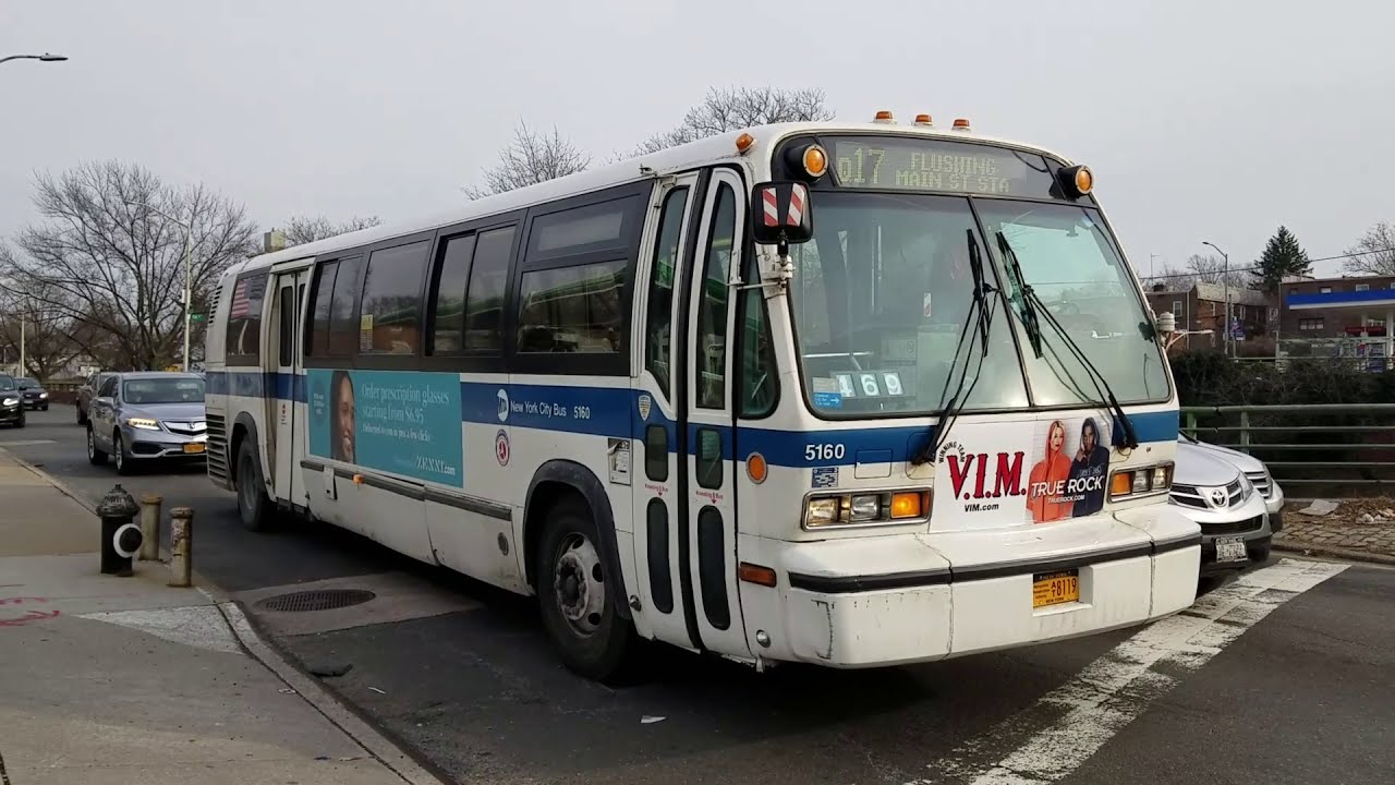 MTA New York City Bus 1999 Nova Bus RTS06 5160 On The Q17 At Kissena Blvd. & Horace Harding