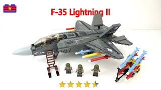 Lego Military: F-35 Lightning II Joint Strike Fighter Brick Set Unbox &amp; Build | Unofficial Lego