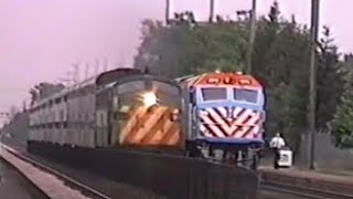 E9S Metra Afternoon Rush Hour At Fairview Ave. 5 29 92