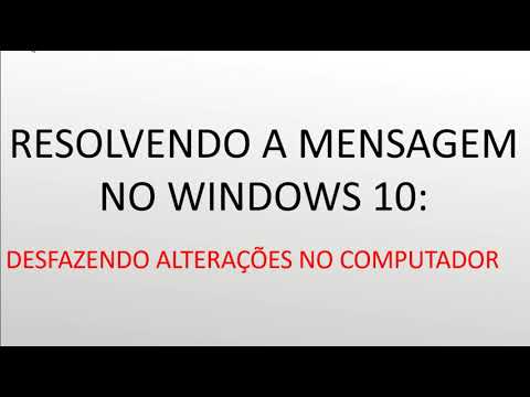 Não foi possível concluir as atualizações, desfazendo alterações no computador