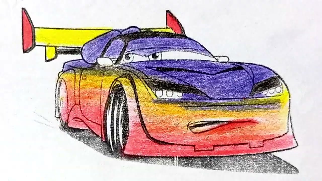 DISNEY Cars Movie Character Drawing | Pixar Cars Coloring Book for Kids 