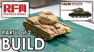 Rye Field Models T34/85 Chinese Volunteer Tank Model Kit Build Video Part 1 of 2