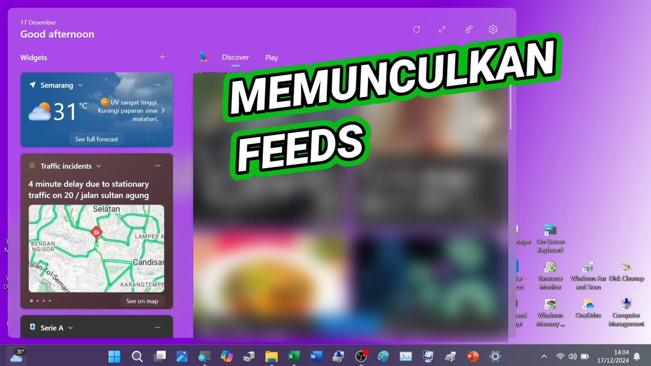 Tutorial Memunculkan Feeds di Widgets Windows 11 Komputer (PC) - YouTube