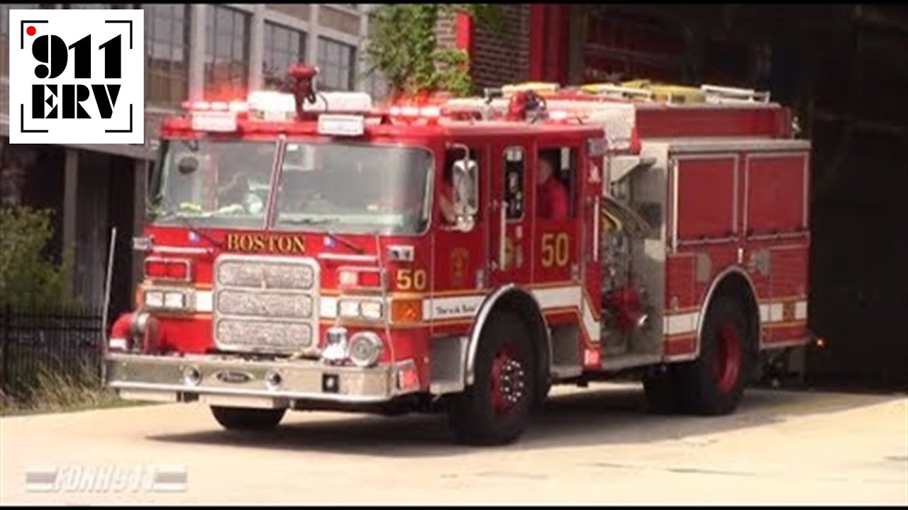 Boston Fire Engine 50 Responding - YouTube