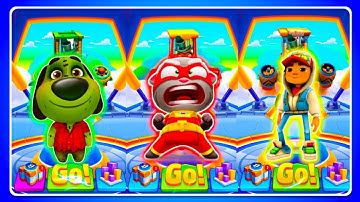Talking Tom Hero Dash - Talking Tom Gold Run - Subway Surf | Battle Gameplay Part#3 Full HD
