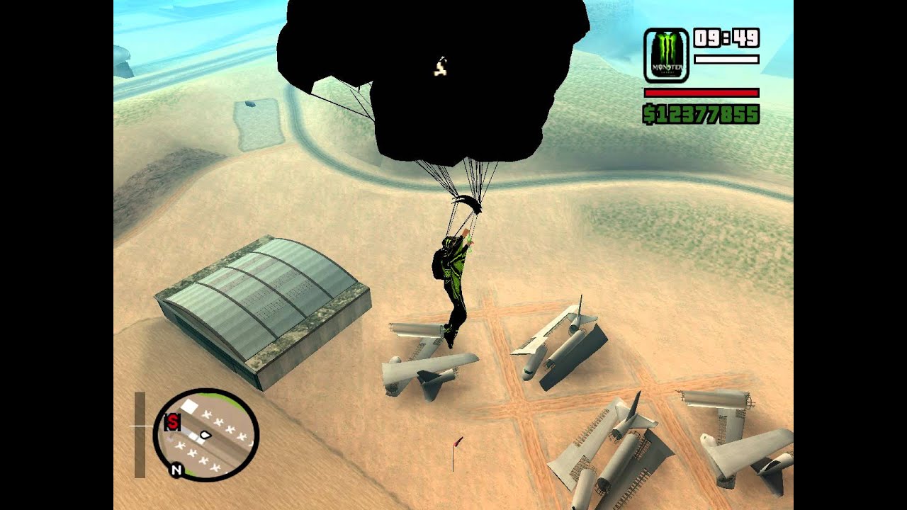 GTA San Andreas Parachute and Weapons mod - YouTube