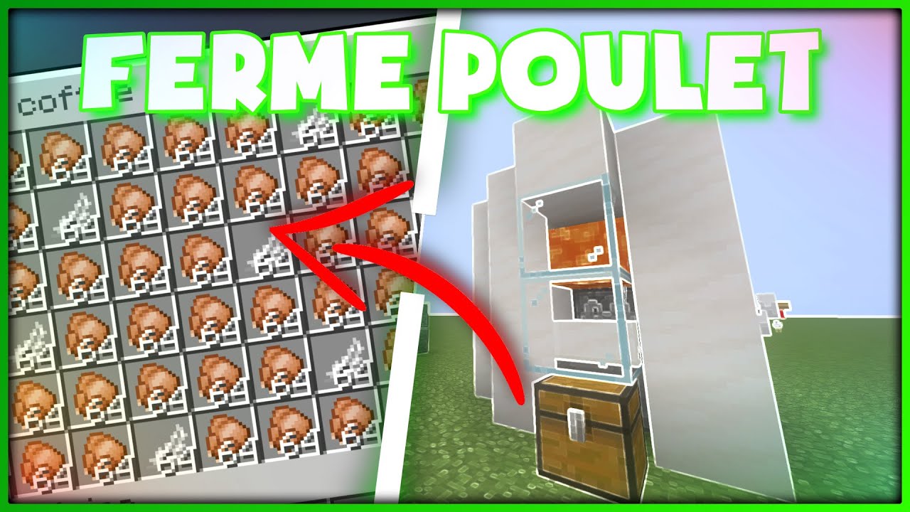 FERME A POULET 1.19 100% AUTOMATIQUE MINECRAFT (java - bedrock) - YouTube