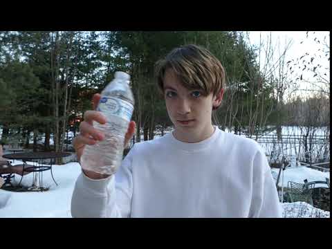 Drinking a water bottle in one second challenge