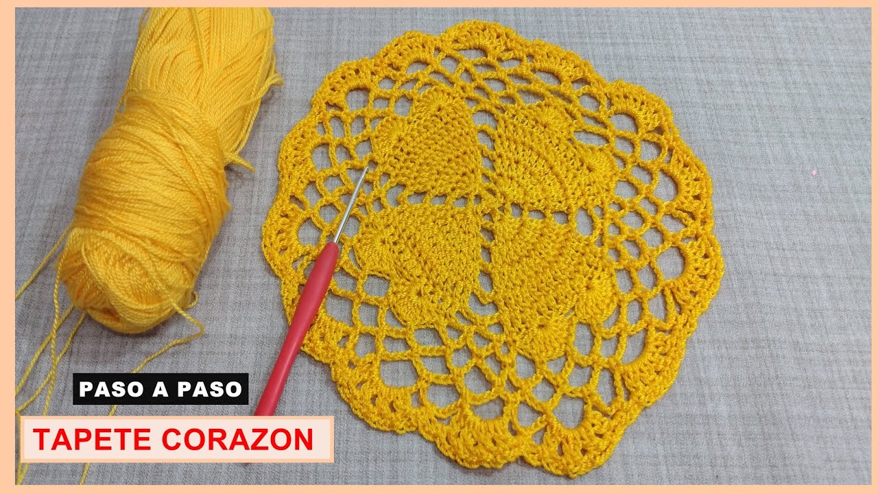 Tapete tejido a crochet paso a paso (diámetro aprox. 70 cm - 27 hileras) 1°  parte 