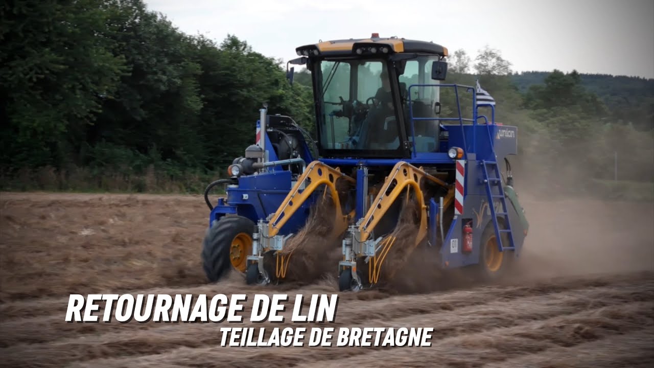 RETOURNAGE DE LIN AVEC UNE UNION GX240 ☀️Les liniculteurs Bretons💨