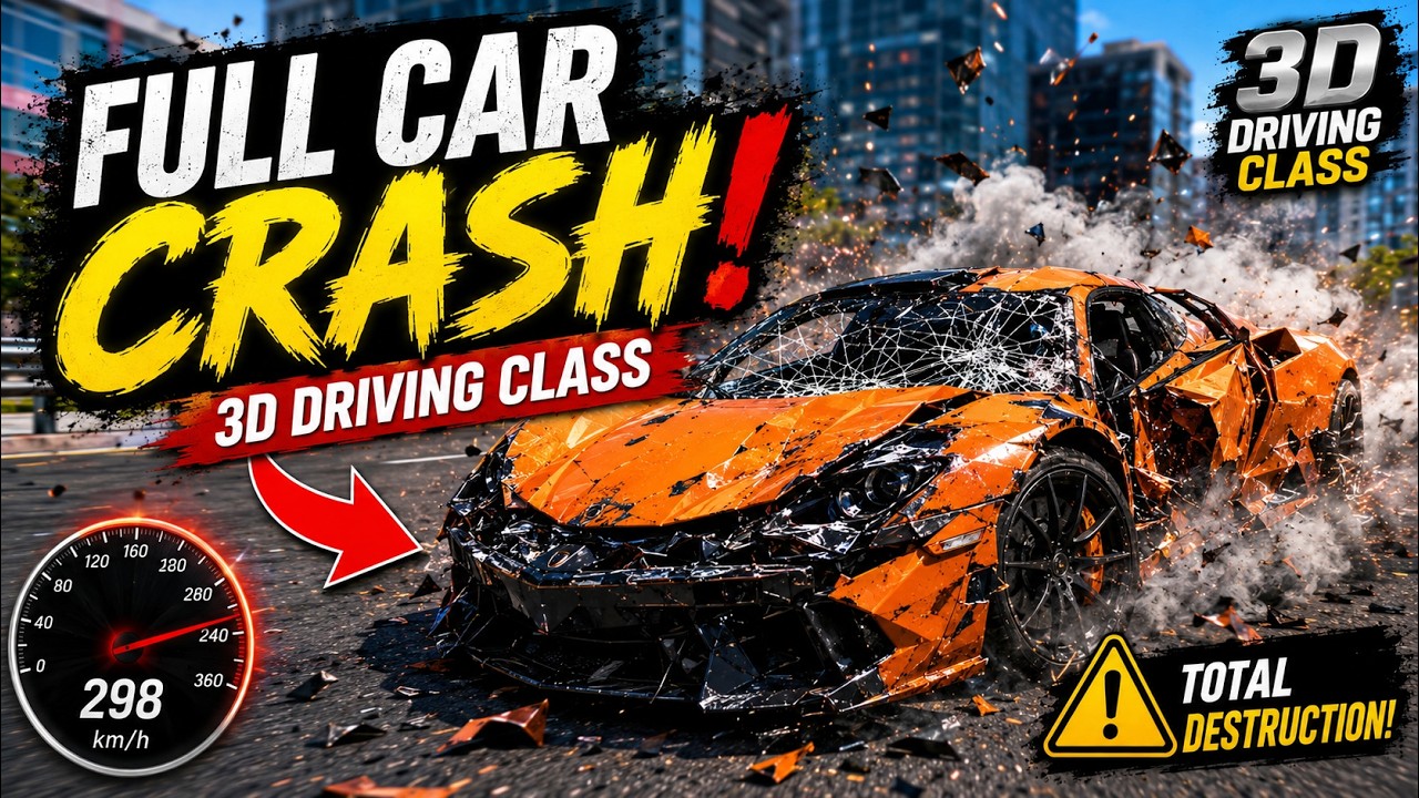 300 KM/H FULL CAR CRASH TEST! 😱 Most Realistic Damage | 3D Driving Class