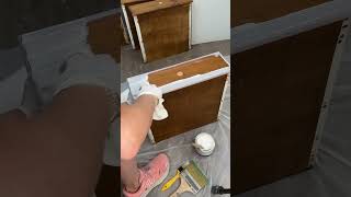 Light Gel Stain over Dark Finish