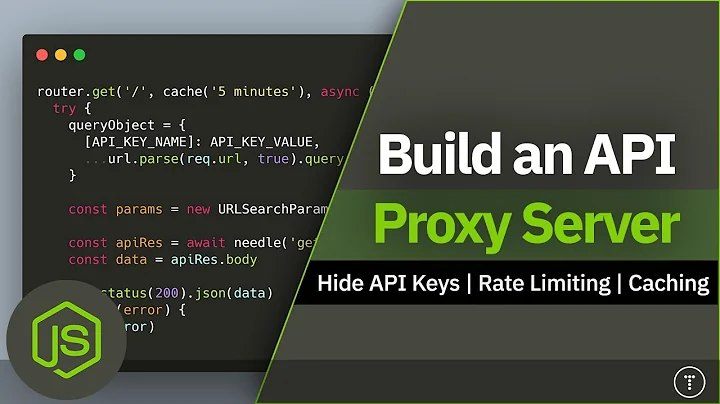Build an API Proxy Server - Hide Your API Keys, Rate Limiting & Caching