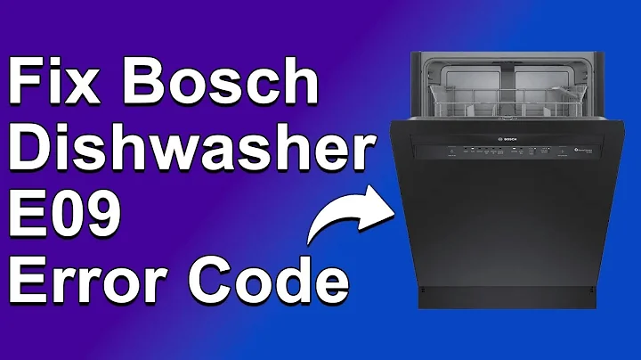 How To Fix Bosch Dishwasher E09 Error Code - Meaning, Causes, & Solutions (Quick-Troubleshoot!)