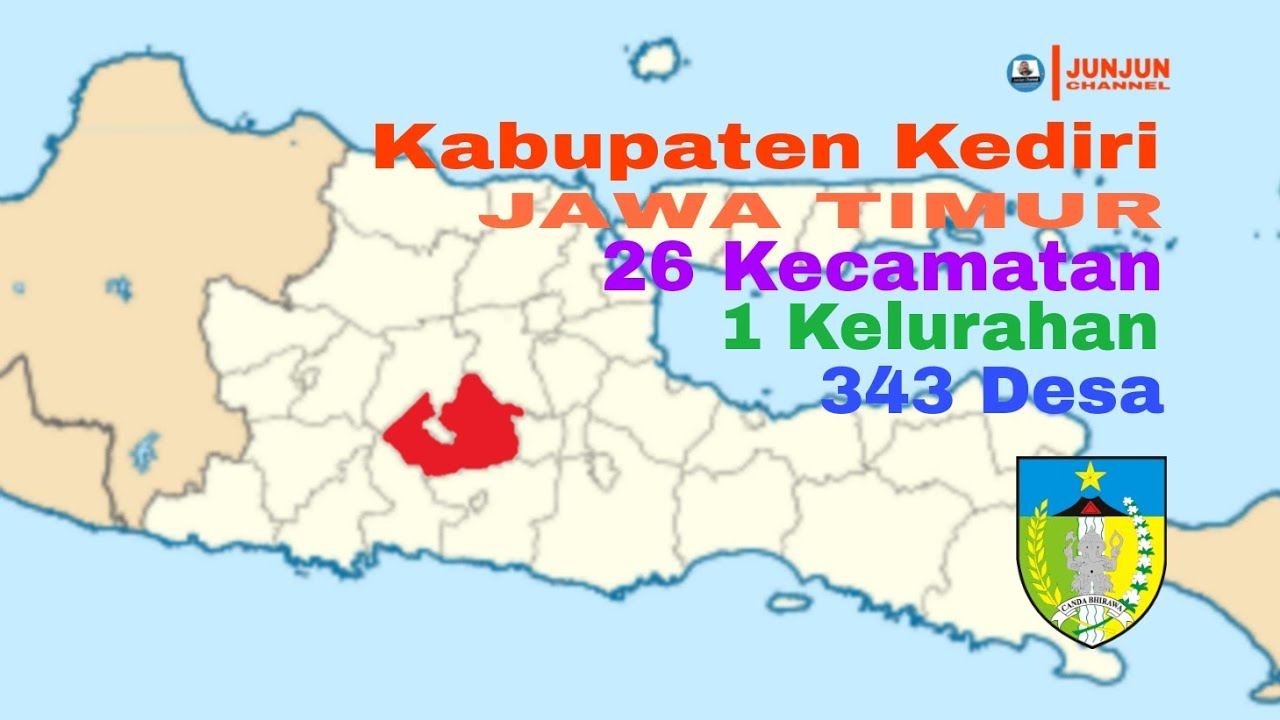 Kabupaten Kediri, Jawa Timur, 26 Kecamatan, 1 Kelurahan, 343 Desa