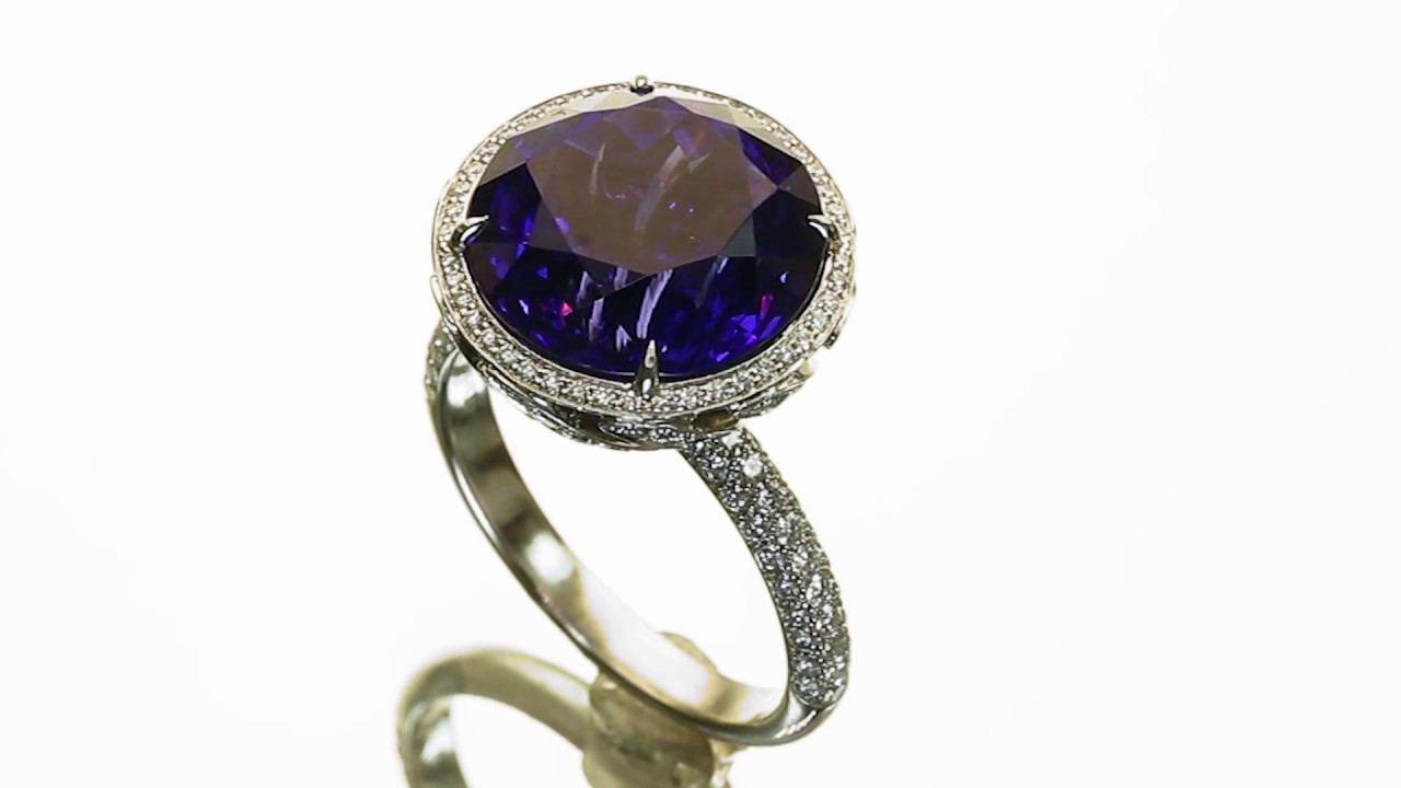 MTSJ12774 - TIFFANY & CO. High Jewelry Tanzanite Diamond Platinum ...