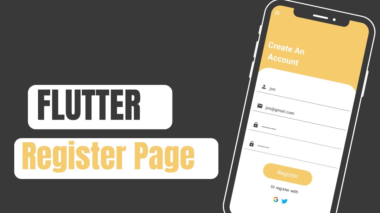 Flutter Signup Page Design - YouTube