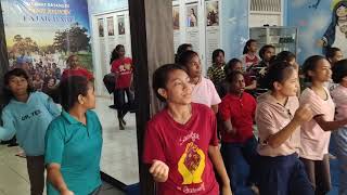 Sukacita natal di panti asuhan Fajar Baru (baksos Aldago 2019)