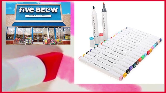 5 Below Art Supply Test: Illustration Markers #5below #fivebelow