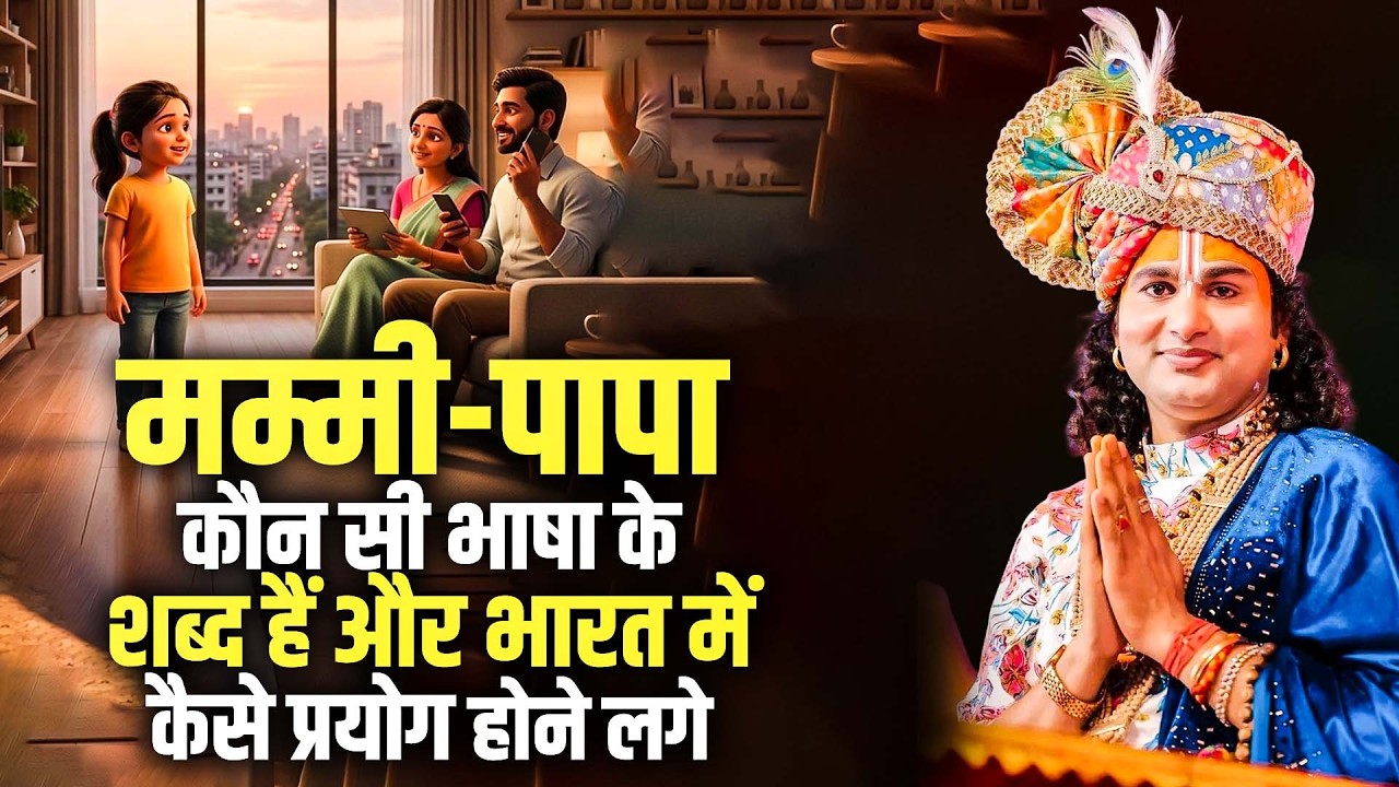 मम्मी-पापा कौन सी भाषा के शब्द हैं और भारत में कैसे प्रयोग होने लगे ? अनिरुद्धाचार्य जी महाराज