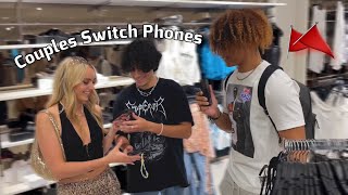 COUPLES SWITCH PHONES *GONE VERY WRONG*| Public Interview