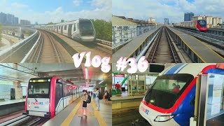Vlog #36 | Train Vlog🚇 | Riding all rail services by RapidKL | LRT | MRT (KG+PY Line)