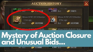 King of Avalon - Mystery of the Auction Shutdown and very unusual bidding by FCV FreeCandyVan K787