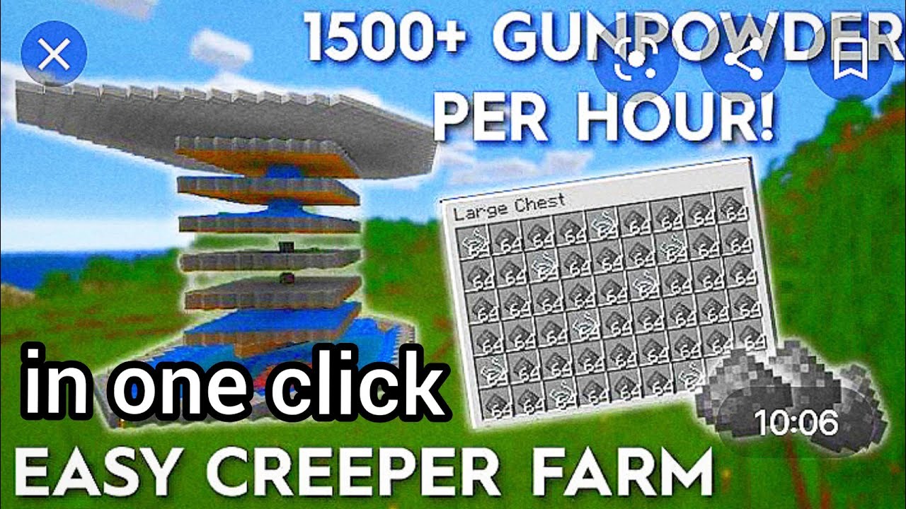 Minecraft Small Gunpowder Farm Java gunpowder farm 😁 minecraft Jd bøss - YouTube