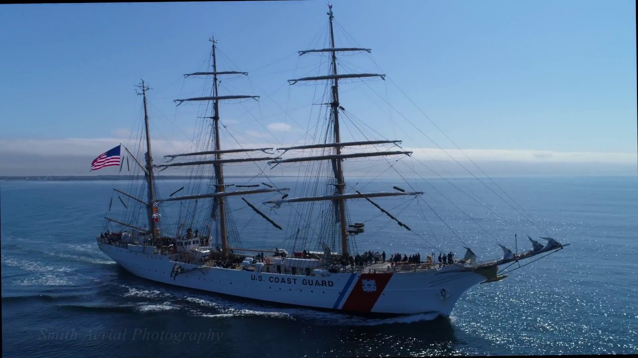 America's Tall Ship Departs Newport, R.I USCGC Eagle via Drone! YouTube