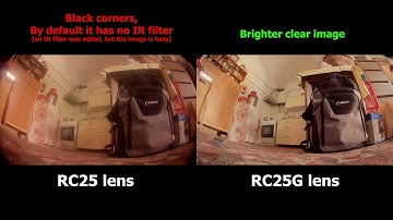 FPV camera lens comparison (RC25 vs RC25G)