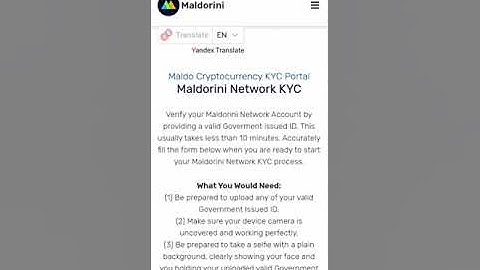 Maldorini Mining 🔥 KYC Verification || step by step guide