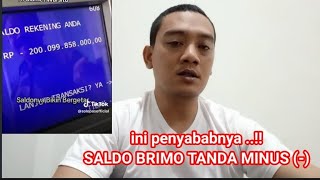 Penyebab saldo rekening ada tanda minus