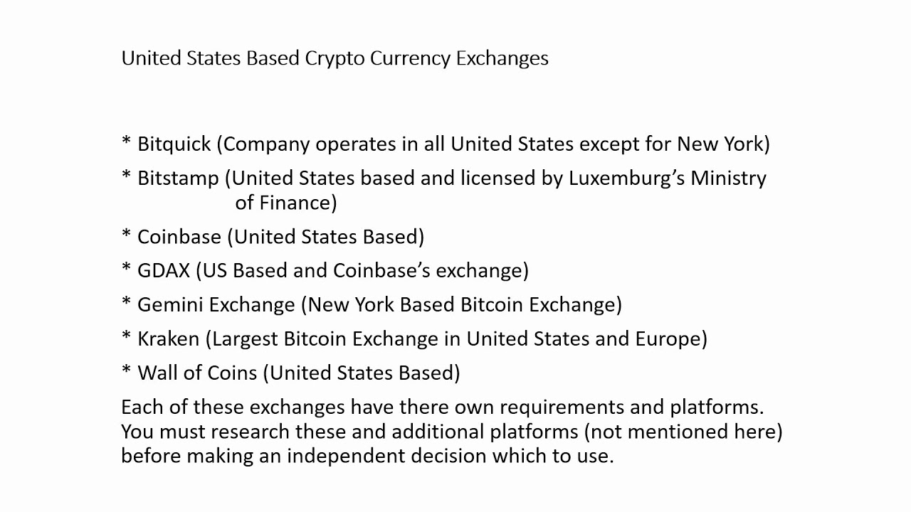 6 US Based Crypto Exchanges