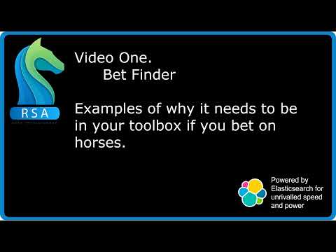 Video One - Bet Finder overview of how to use.