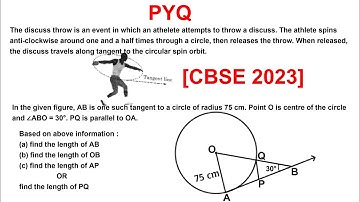 Class 10 PYQs (Previous Year Questions) | Case Study Question | Circles Chapter 10