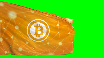 Bitcoin Flag   Green Screen   Motion graphic background   4K UHD 60fps   Royalty Free   Flag footage