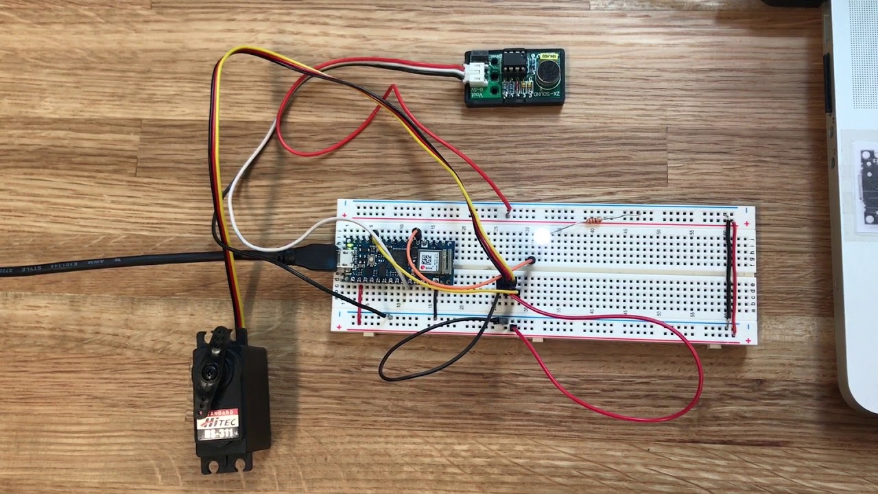 Lab : control a servo with zx-sound sensor - YouTube